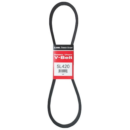 Mbl Mitsuboshi FHP General Utility V-Belt 0.63 in. W X 42 in. L For Fractional Horsepower Motors 5L420A